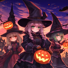 hallooween thene, anime style