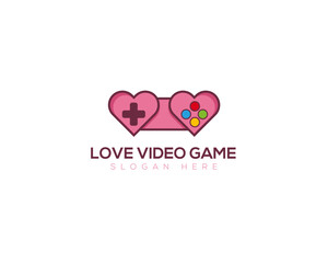 Love Video Game logo heart icons