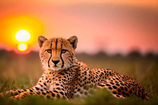 cheetah in the savannah