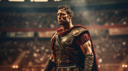 Gladiator in the arena - obrazy, fototapety, plakaty