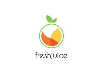 Juice fresh fruit banner. Orange, lemon healthy juice design template.