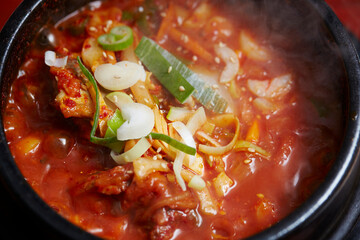 Braised Aged Kimchi and Mackerel