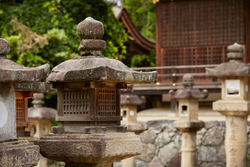 Japanese traditional shrine scenery, Japan travel	