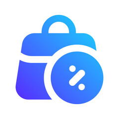 hand bag gradient fill icon