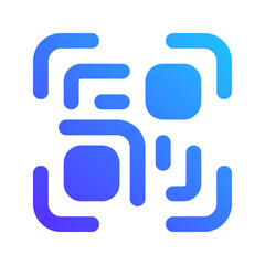 qr code gradient fill icon