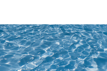Blue water with ripples on the surface. Defocus blurred transparent blue colored clear calm water...