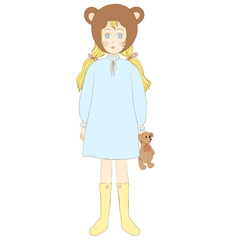 girl with teddy bear