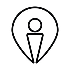 Location Pin Icon, Pin Pointer, Gps Icon, Navigation Symbol, Direction Sign, Road Map Position, Search And Find Related Signs, Your Position Detection Vector Illustration