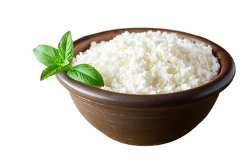 rice in bowl isolated on a transparent background
