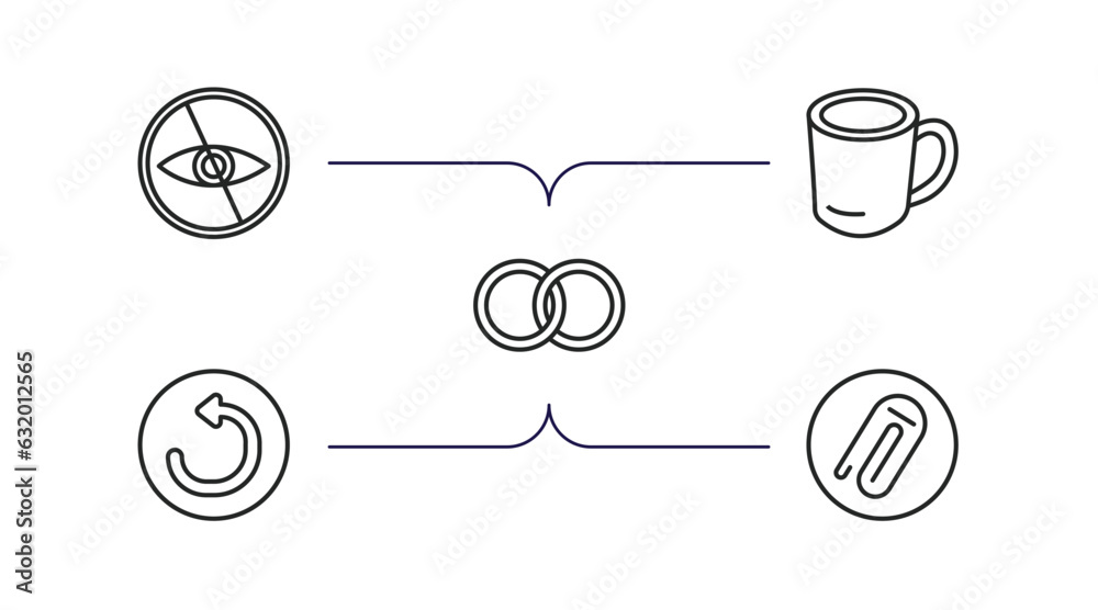 Poster ultimate glyphicons outline icons set. thin line icons such as private eye, big cup, two circles, re