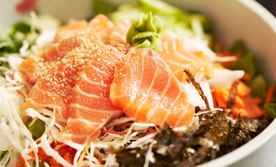 Salmon Salad in a Bowl