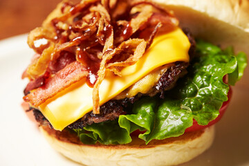 Ham and Cheese Hamburgers