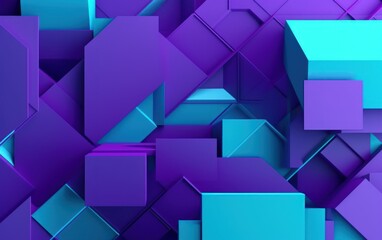 Purple and Turquoise Tech Background with a Geometric