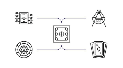 arcade outline icons set. thin line icons such as voice acting, voice acting, voice acting, vector.