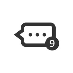 Chat speech bubble and dialog balloon line style vector icon