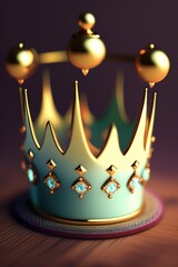 golden crown on red