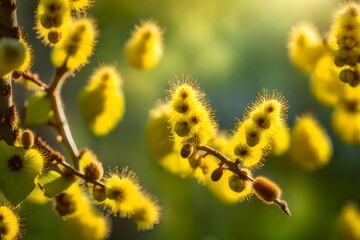 Obraz premium yellow flowers in spring Created using generative AI tools