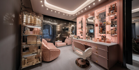 a modern hair cut studio for females