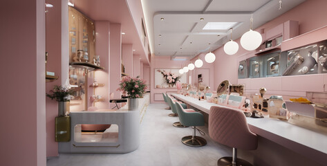 a modern hair cut studio for females