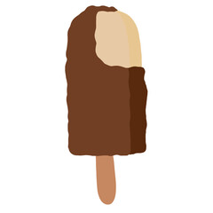 Hand drawn chocolate ice cream stick for sweet dessert, brunch, menu, cafe, recipe, baking book, food, snack, cute patches, grocery shopping, supermarket, market, mart, kid favourite, children, treat