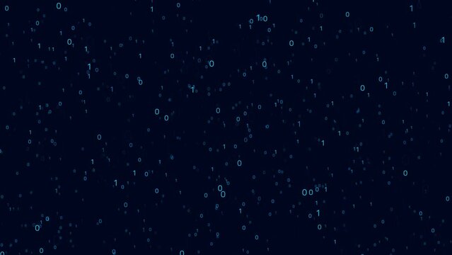 Digital Green matrix rain Falling cyberpunk binary code processing sci-fi technology data binary code. Concept science, source code encryption. science, motion graphic, hacker and programming