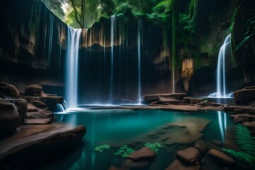waterfall in the jungle
Created using generative AI tools