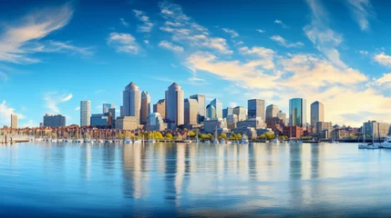 Photo sur Plexiglas Manhattan Boston city Beautiful Panorama view