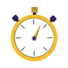 Vector stopwatch icon illustration in flat style timer vector illustration on isolated background time alarm sign business