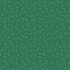 Vector illustration of seamless pattern in green