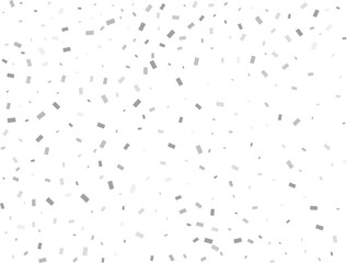 Sparkle Rectangular Silver Confetti