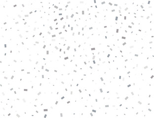 Sparkle Rectangular Silver Confetti