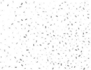 Sparkle Rectangular Silver Confetti