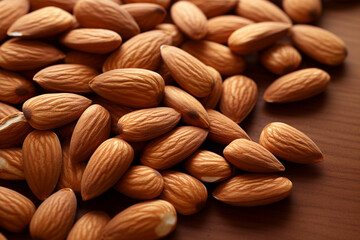 Raw almond background illustration