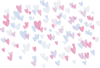 水彩ハートのハート型