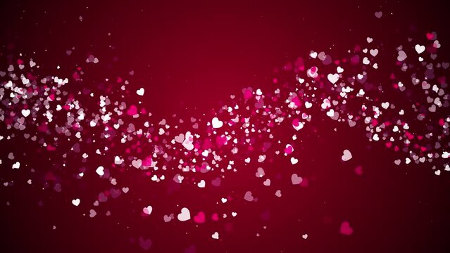 4K Valentines day and love animation. Happy Valentines Day Background Heart. Anniversary, mothers day, marriage, invitation e card. presentation, business marketing display, holidays, Birthdays