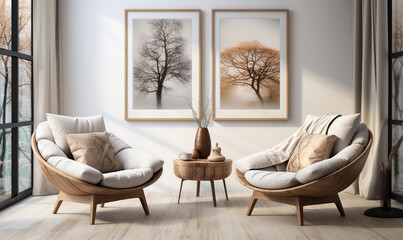 Scandinavian-style interior design of a modern living room