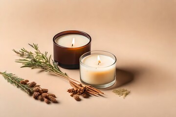 christmas still life with candle