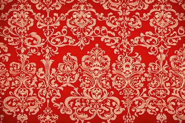 seamless pattern with red flowers