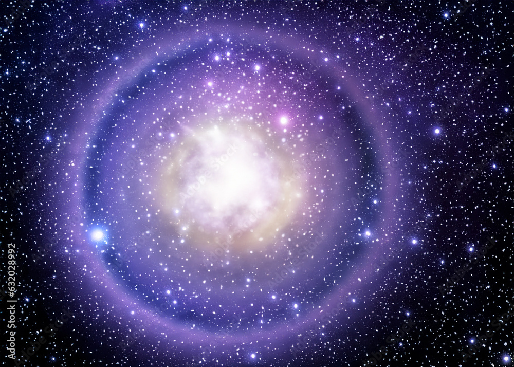 Wall mural abstract illustration of galaxy nebula meditation and space concept created with generative ai techn