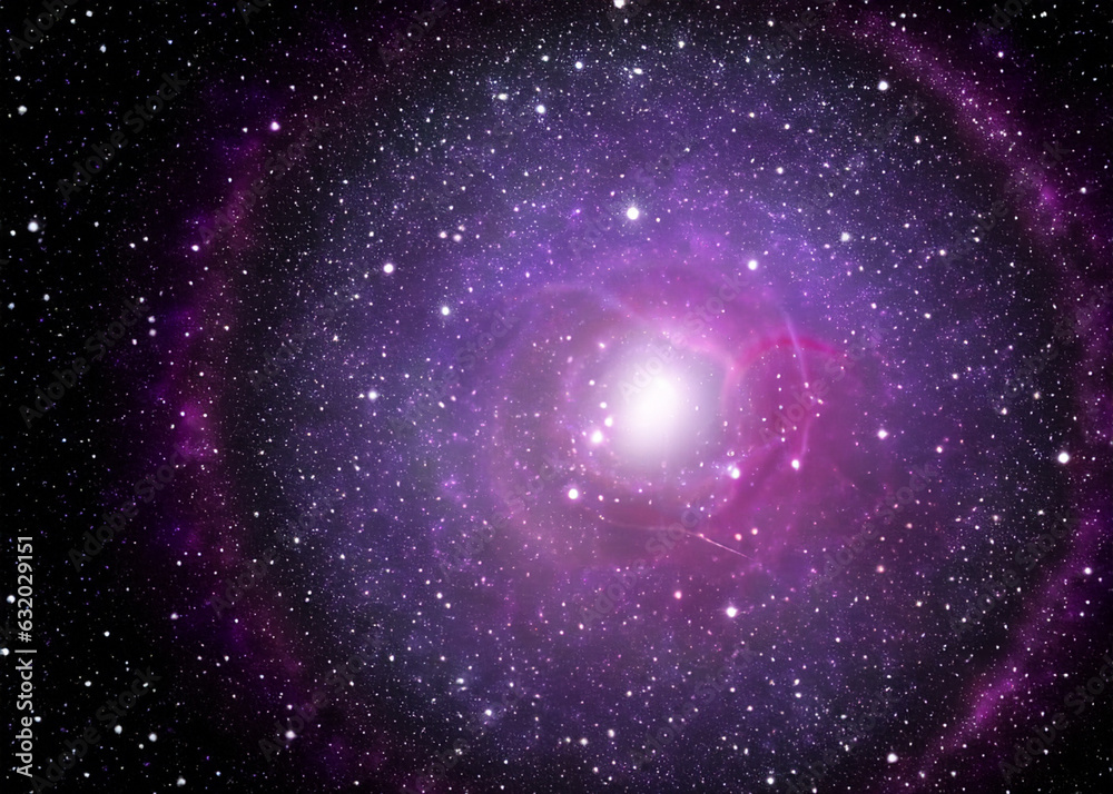 Wall mural abstract illustration of galaxy nebula meditation and space concept created with generative ai techn
