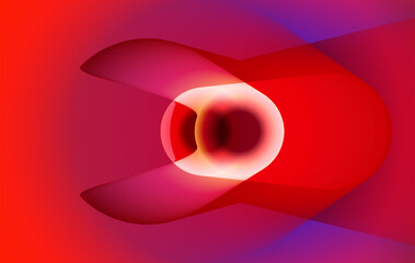 
abstract round corner geometric background. 3d realistic geometric shapes illustration