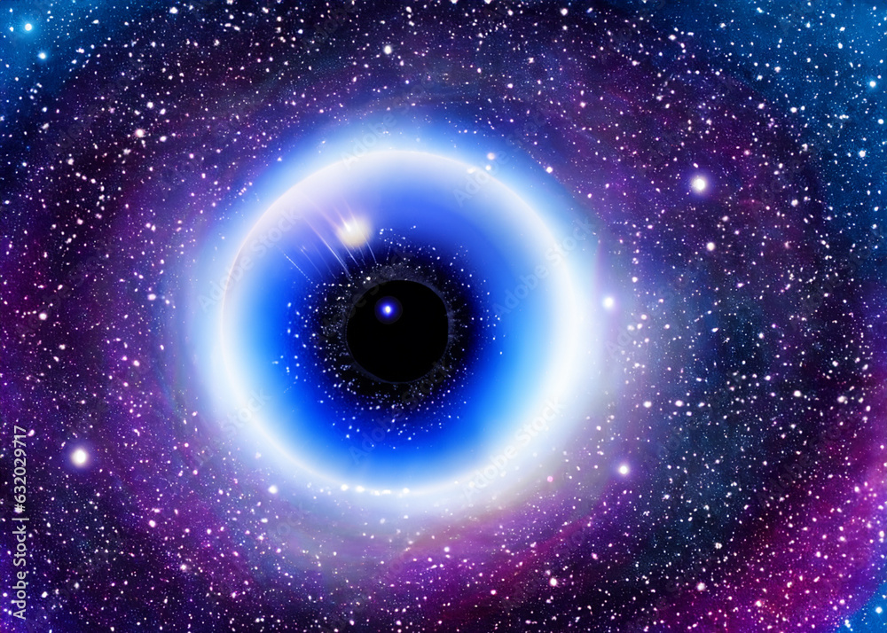 Wall mural abstract illustration of galaxy nebula meditation and space concept created with generative ai techn