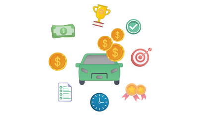 Borrow money,infographic design.on white background.Vector Design Illustration.