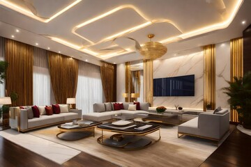 beautiful modern living room interior 
Created using generative AI tools