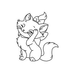 Cat Silhouette, set vector Animals Icons