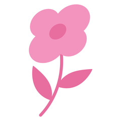 Pink flower drawing png for decoration, floral print, plants, tree, blossom, blooming, nature, garden, fashion, cute patches, brooch, shirt print, spring, summer, barbie elements, flower pattern