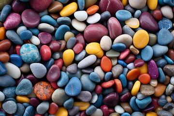 Fototapeta na wymiar Colorful pebbles background illustration