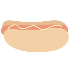 Illustration of hotdog png for American fast food, junk food, quick meal, cuisine, cafe, restaurant, food branding, sticker, lunch, dinner, menu, recipe, cute patches, shirt print, toy, bakery, pastry