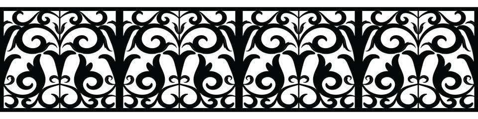 western pattern border Decorative symmetrical tile pattern with vintage Byzantine style elements.