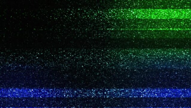 4K Visual video effects Glitch noise static television VFX stripes background. Transition for video editing, intro and logo reveals Screen damage TV. digital code futuristic information technology.